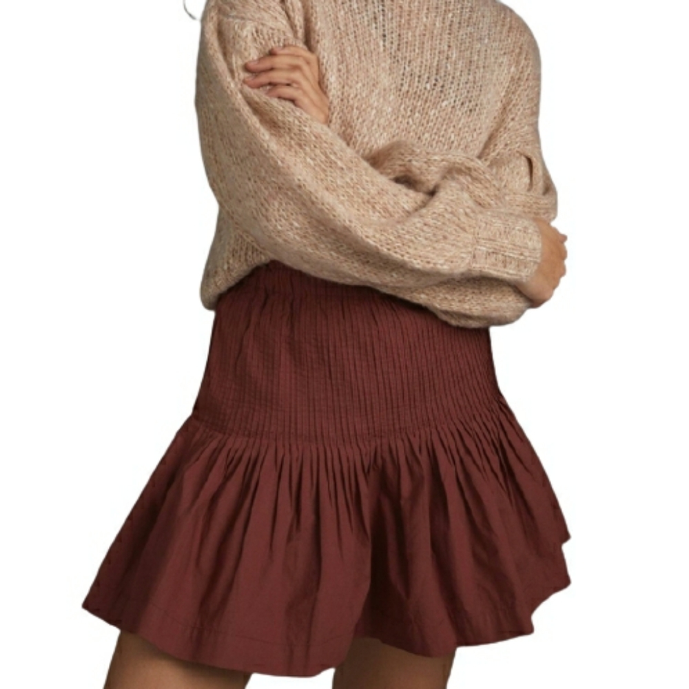 Anthropologie Eula Pintucked Mini SkirtXL